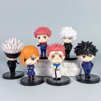 Figuras De Acción Anime Jujutsu Kaisen 9cm Itadori Yuji Gojo Satoru Fushiguro Megumi Kugisaki Nobara Yokai Ryomen 6pcs PVC Modelo Juguetes - details 5