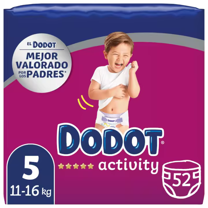 DODOT ACTIVITY PAÑAL TALLA 5 52 UNIDADES - 1