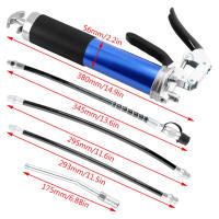 Juego De 5 Piezas De Pistola De Grasa Manual Alta Presión Con Tubo Flexible Herramientas De Mantenimiento Pesado Para Inyección De Grasa - details 12