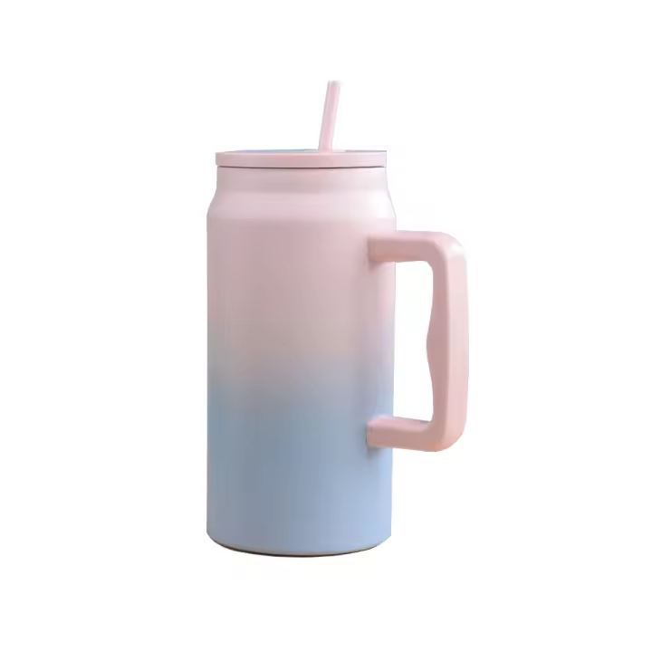 Termo De Acero Inoxide De 50oz With Tapa De Agua Y Mangue De Viajes Aislamiento Al Vacío Para Coche Termo Botella Ecológica With Estilo Masculino - 1