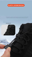 Botas De Nieve Impermeables Para Hombres Invierno Zapatos De Acampar Hasta La Rodilla Con Peluche Cálido Adecuadas Para Parejas Y Senderismo - details 14