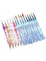 Set De 15 Pinceles De Arte De Uñas Incluye Pincel Para Esmalte De Gel UV Pincel Para Acrílico Y Otras Herramientas De Manicura - details 4