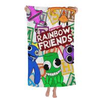 Toalla De Playa Animada Amigos Arcoíris Blanca Absorbente Y Suave Para Niños Regalo Ideal Para Viajes Camping Gimnasio Tamaño 30x60 Cm - details 1