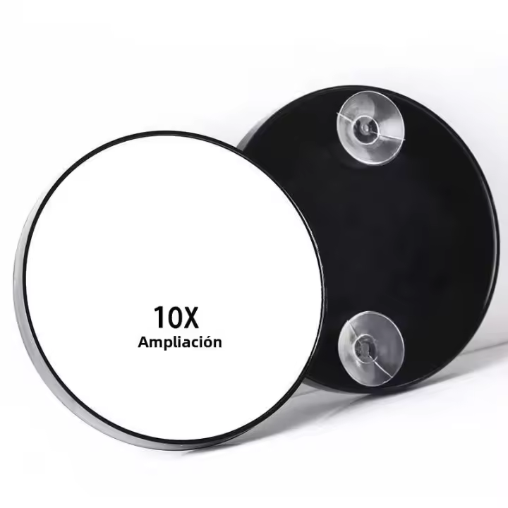 Espejo De Maquillaje Compacto Con Ventosa Y Aumento De 10x Herramienta Para Eliminar Acné Y Blackheads Espejo De Baño Para Pores - 1