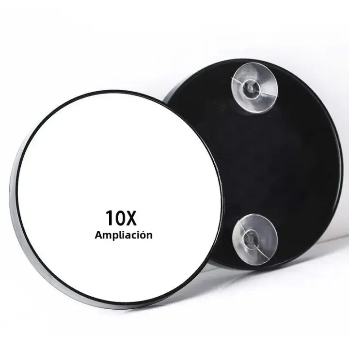Espejo De Maquillaje Compacto Con Ventosa Y Aumento De 10x Herramienta Para Eliminar Acné Y Blackheads Espejo De Baño Para Pores - 1