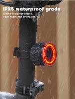 X-TIGER Luz Trasera Inteligente Para Bicicleta LED Luz De Bicicleta De Montaña Impermeable Alerta Luz Trasera Para MTB Y Ciclismo En Carretera Lámparas De Bicicleta - details 12