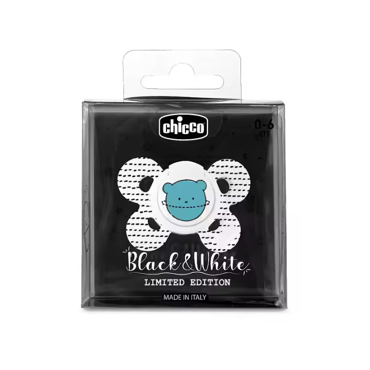 CHICCO CHUPETE PHYSIOFORMA COMFORT BLACK & WHITE 0-6 M - 1