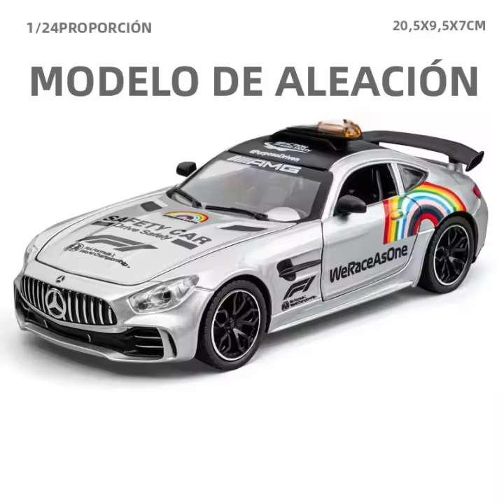 Mercedes-Benz AMG GT F1 Carrera De Seguridad Modelo De Coche De Aleación 1:24 Con Sonido Y Luz Juguete Retroalimentado Para Niños Coleccionable Decoración Regalo - 1
