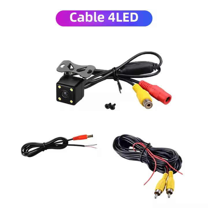 Cámara Trasera Sin Cable HD Universal Para Coche Con 4 LED Visión Nocturna Asistencia En Estacionamiento Cámara De Retrovisora - 1