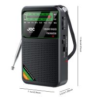 Radio JOC TG-66 Negras FM AM SW operada por batería, altavoz incorporado, soporte de Radio, búsqueda automática Nuevo , ENVIO 24H - details 18