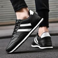 Zapatos De Correr Clásicos Para Hombres 2024 Mocasines Deportivos Ligeros De Cuero Transpirables Y Cómodos Para Exterior Y Casual - details 13
