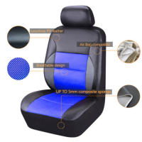 Funda de asiento de cuero sintético para Coche de 5 plazas, universal, con las costurastipo sándwich y Arco. - details 16