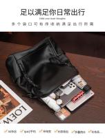 Mochila De Moda Para Mujer Gran Capacidad Múltiples Compartment Bolsa De Hombro De Cuero Suave Casual Para Viaje PU Cuero Negro Café Azul - details 13