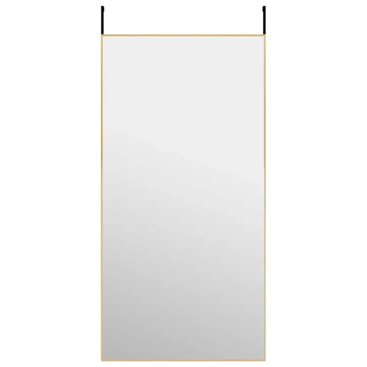 Espejo de Puerta Cristal y Aluminio Dorado 50x100 cm, Espejo de maquillaje - 1
