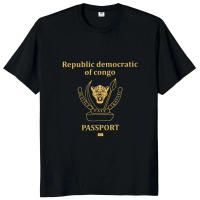 Camiseta De Algodón 100% Para Hombres Con Diseño De Pasaporte De Congo Camiseta Casual Sin Capucha Para Todas Las Estaciones - details 1