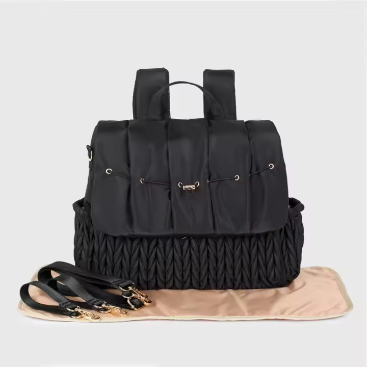 Bolsa De Diaper Para Mamá Con Gran Capacidad Viaje Nappy Barbacoa Manta De Cambio Conveniente Bolsa De Lactancia Bebé Actualizada Tipo De Estilo: Mochila Tamaño: Medio Material Principal: Tejido Cierre: Cremallera - 1