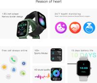 Reloj inteligente para mujeres y hombres, contestar/hacer llamadas, monitor de actividad física, frecuencia cardíaca, presión arterial, monitor de oxígeno en sangre, podómetro, calorías, contador de - details 4