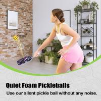 Bolas De Pickleball Silenciosas De Bajo Ruido Con Tapa Y 3 Piezas PU Suave Para Uso Interior Prácticas Para Principiantes Seniores Y Jugadores Jóvenes - details 2