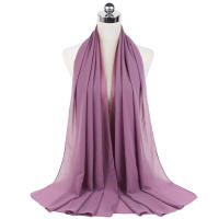 Nueva Elegante Bufanda De Mujer 2023 Modesta En Chiffón Sólido Tamaño Grande Abrazadora Para Cabeza Y Cuello Protección Solar Estilo Fashion - details 77