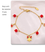 Maple inoxidable ZIRCON Árbol de Navidad Colección de Navidad collar Colgantes pendientes pulsera juego adecuado para Niñas accesorios Elegantes - details 9