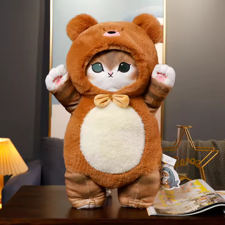 Muñeco De Peluche Grande De 50cm De Mofusand Tiburón Gato Cosplay Serie Animales Suave Y Kawaii Juguete Para Niños Regalo De Cumpleaños - 1