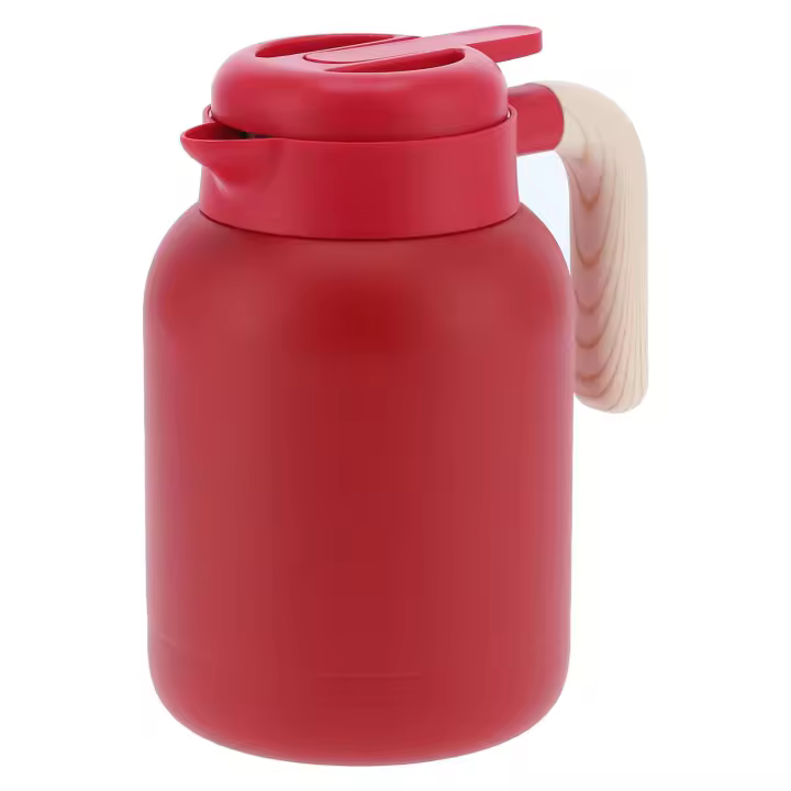 Hervidor de agua con aislamiento de 1,5 l, jarra de vacío de gran capacidad para el hogar, botella térmica con revestimiento de acero inoxidable, color rojo - 1