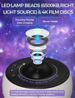 Proyector De Estrellas 360° Luz Nocturna Galaxia Rotativa Lámpara Planetaria Para Habitación De Niños Regalo De San Valentín Boda Decoración - details 5