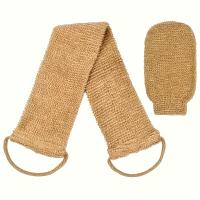 Toalla De Baño De Lino De Ramia Y Jute Escobilla De Ducha Para Exfoliación Corporal Cinta De Masaje Para Limpieza Del Baño - details 7