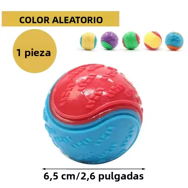 Bola De Goma Para Perros Resistente a Mordeduras Con Sabor a Carne Para Entrenamiento Y Diversion️ Juguetes Para Perros Para Evitar Daños - 1
