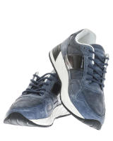 Emporio Armani Zapatillas Zapatos de Cuero Hombre Azul X4X220 XL188 D879 - details 3