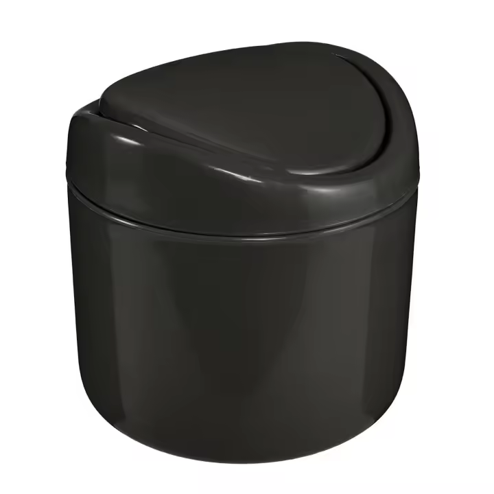 Keeeper Cubo de Basura Papelera Ø14x13, Eco Grafito, 1.3L - Práctico y Pequeño - Reciclaje Ecológico - 1