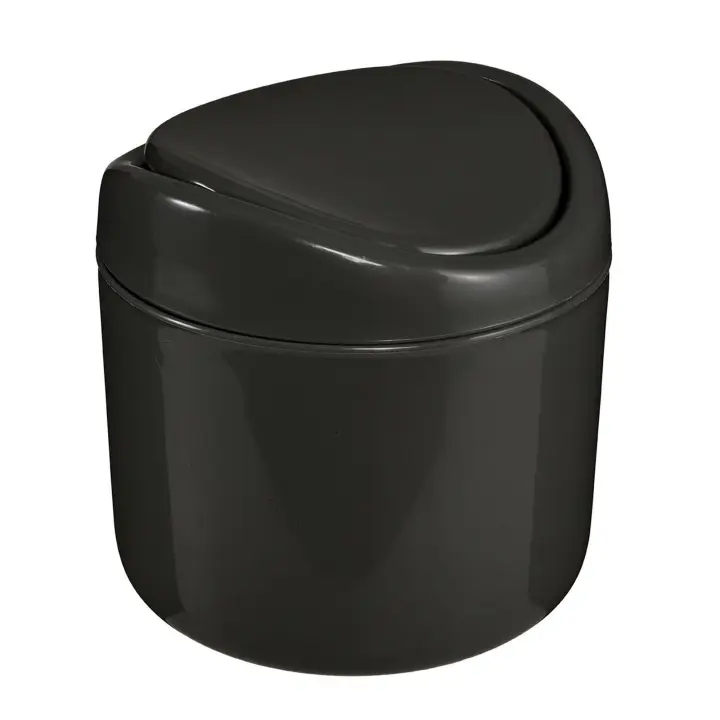 Keeeper Cubo de Basura Papelera Ø14x13, Eco Grafito, 1.3L - Práctico y Pequeño - Reciclaje Ecológico - 1