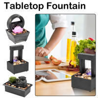 Fuente De Mesa Decorativa Para El Hogar Fuente De Agua Miniatura Para Relajación Y Decoración Interiores Estilo Pastoral Tamaño Ajustable USB O Baterías AA Incluidas - details 0