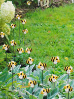 10 Piezas De Palos De Jardín Decorativos Abeja Jardín Pila De Macetas Jardín Paisaje Impermeables Ornamentos Para Camino Exteriores Y Interiores Miniaturas De Flores - details 5