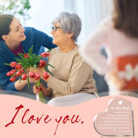 Regalo De Cumpleaños Para Mi Hombre En Forma De Corazón Acrílico Transparente 1PC Placa De Aniversario Para Novio O Marido Regalo De San Valentín - details 6