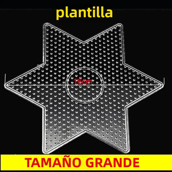 Grandes Hama Bolas 5mm Cuadrado Plantillas De Puzzle Para Juguetes Educativos Tablero De Pinos Para Bolas De Fusión - 1
