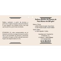 MIRAMAX-Relleno Nórdico de Plumón de Pato Blanco de 250g/m² con Tejido 100% Algodón Relleno 90% Plumón de pato,10% Pluma de Pato- - Confort y Calidez Superior - details 1