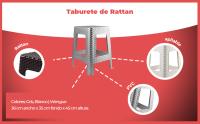 Banner - Taburete de Rattan Grande