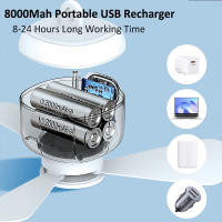 Ventilador De Techo Portátil Para Acampar Y Carpa Con Batería Recargable De 8000mAh Control Remoto Y Luz Air Circulators - details 6