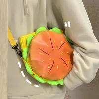 Mochila De Forma De Hamburguesa Para Niñas Y Niños Estilo Moda Súper Lindo Tamaño Grande Capacidad Para Viajes Y Escuela - details 0