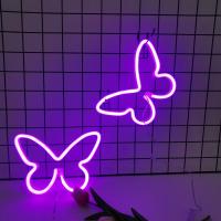 2pcs Luz De Mariposa Neón Con Logo USB/Batería Para Decoración De Pared Del Dormitorio Regalo De Cumpleaños Bodas Y Negocios Moderno Estilo LED No Dimmable Material ABS - details 5
