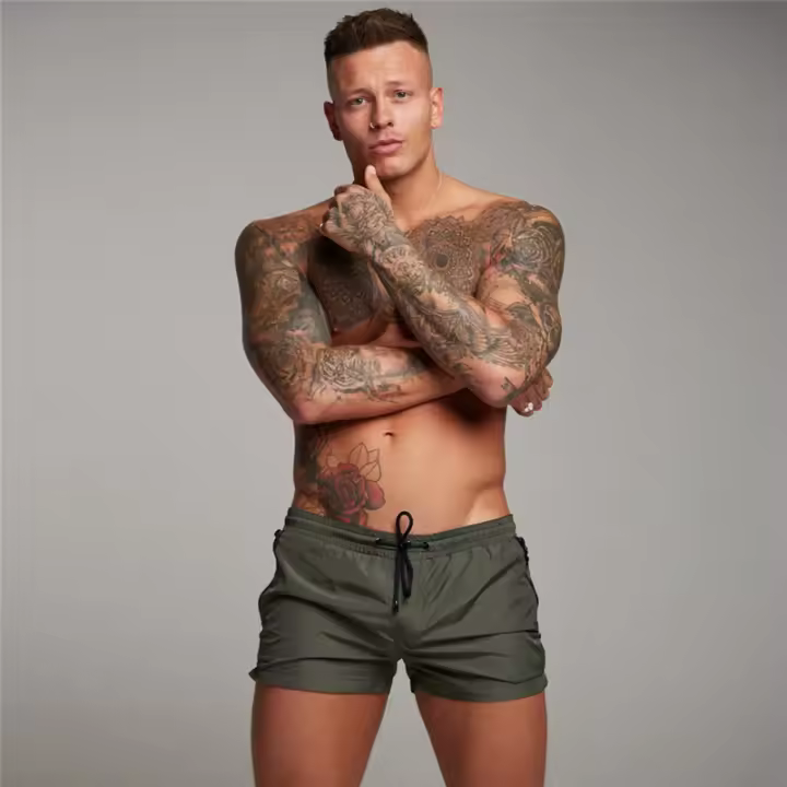Shorts De Playa Fitness Transpirables Para Hombre Pantalones De Entrenamiento Rápidos Y Secado Cool Para Baloncesto Y Musculación Casual - 1