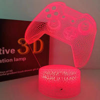 Lámpara De Ilusión 3D Control De Juego Luz Nocturna Para Habitación De Juegos Decoración Para Habitación De Niños Regalos De Navidad Y Cumpleaños Para Niños Y Niñas - details 2