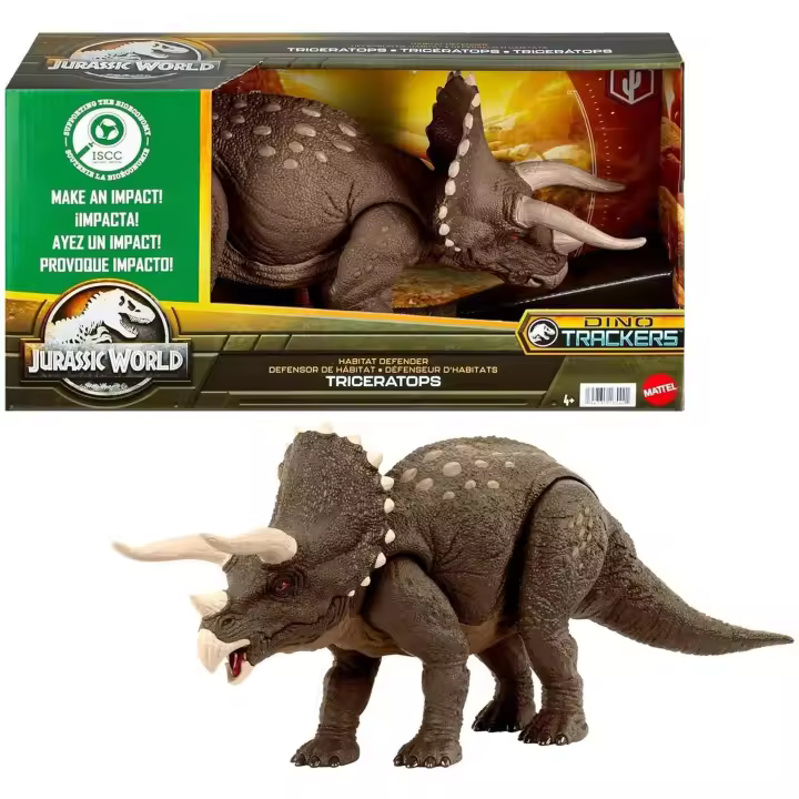 Figura Jurassic World Defensor Terrestre Tricer - Realista - 1