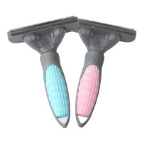 Cepillo De Peluquería Planet Pet Para Perros Y Gatos Lado Doble Para Desplumado Y Rascar Cepillo De Subcapa Ancho Extra Con Plástico Azul - details 0