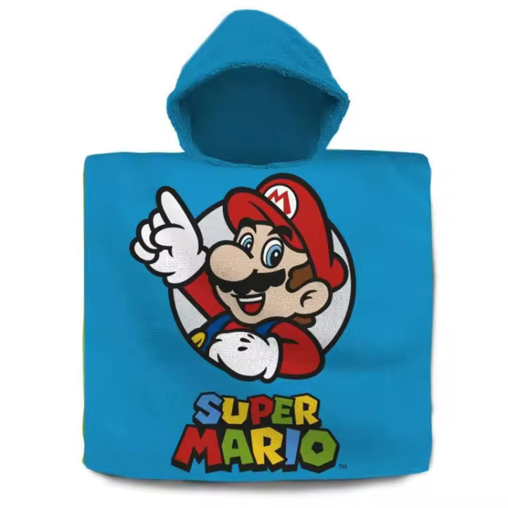 Toalha poncho de algodão Super Mario Bros - 1