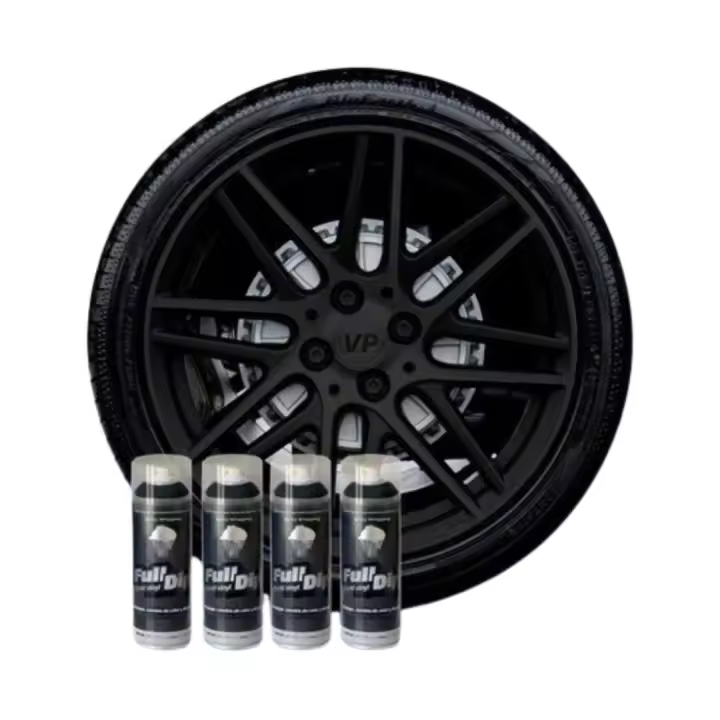 AutoFullCar - PACK 4 SPRAYS FULL DIP - NEGRO MATE - 400ml Unidad - 1