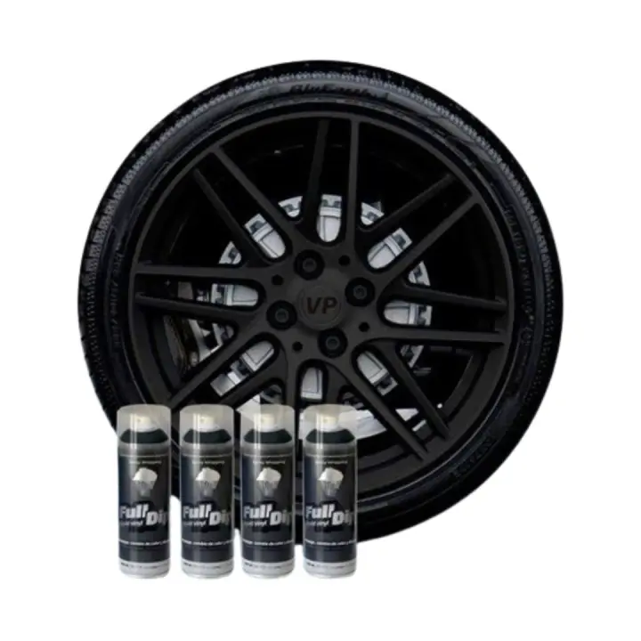 AutoFullCar - PACK 4 SPRAYS FULL DIP - NEGRO MATE - 400ml Unidad - 1