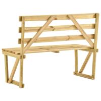 vidaXL Banco de jardín de madera de pino impregnada 120 cm - details 3