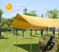Juego De 8 Piezas De Palos De Tenda Duros De Acero De Alta Resistencia Con Agujero Negro Para Fijación De Tenda Camping Al Aire Libre Picnic - details 1